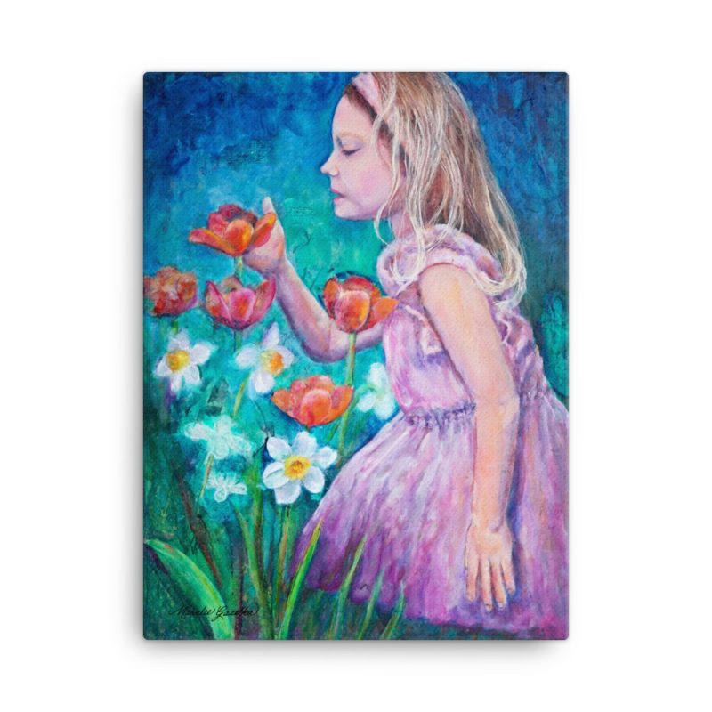 Serenading the Flowers 18"x24"